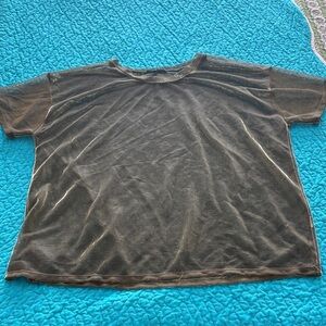 Charlotte Russe gold and silver mesh shirt